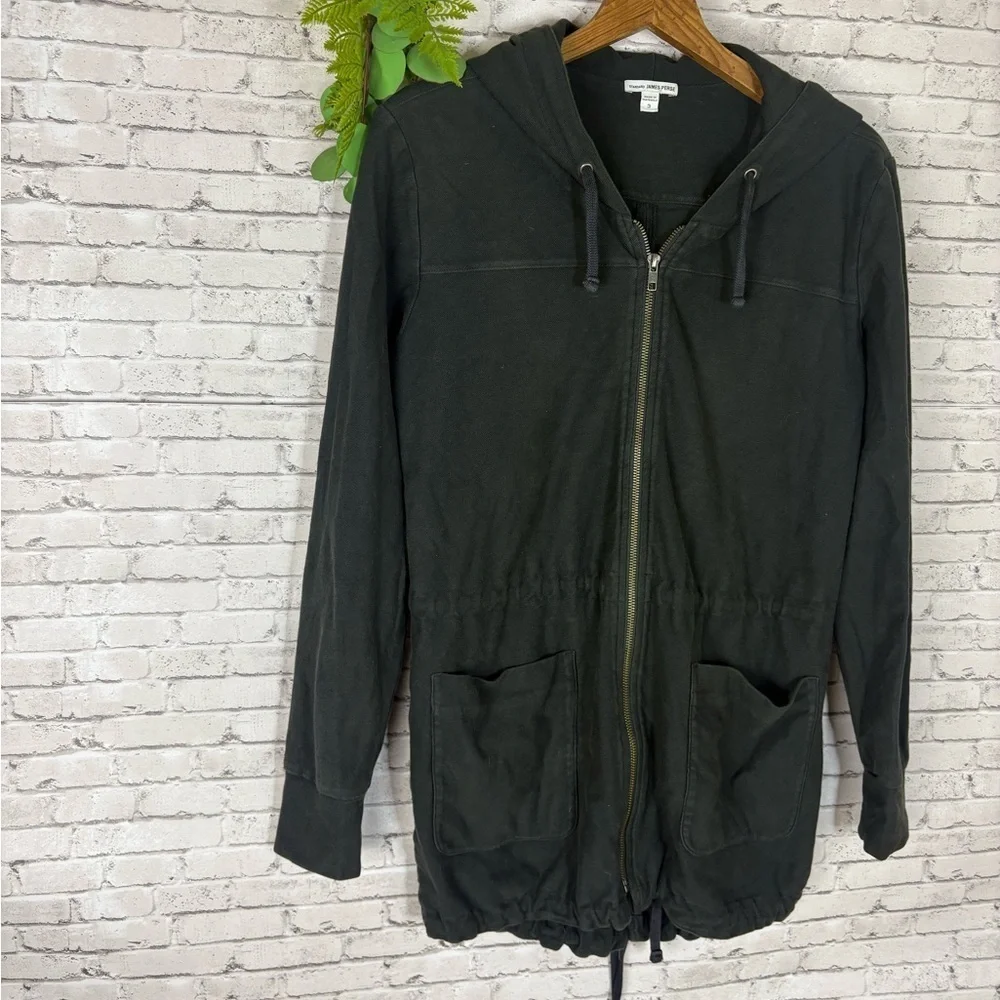 James Perse Faded Black Utility Field Jacket - Picture 2 of 5